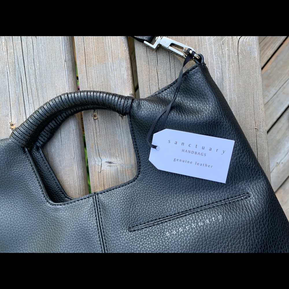 Sanctuary “Tasseled” Black Leather Bag | NWT